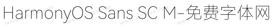HarmonyOS Sans SC M字体转换